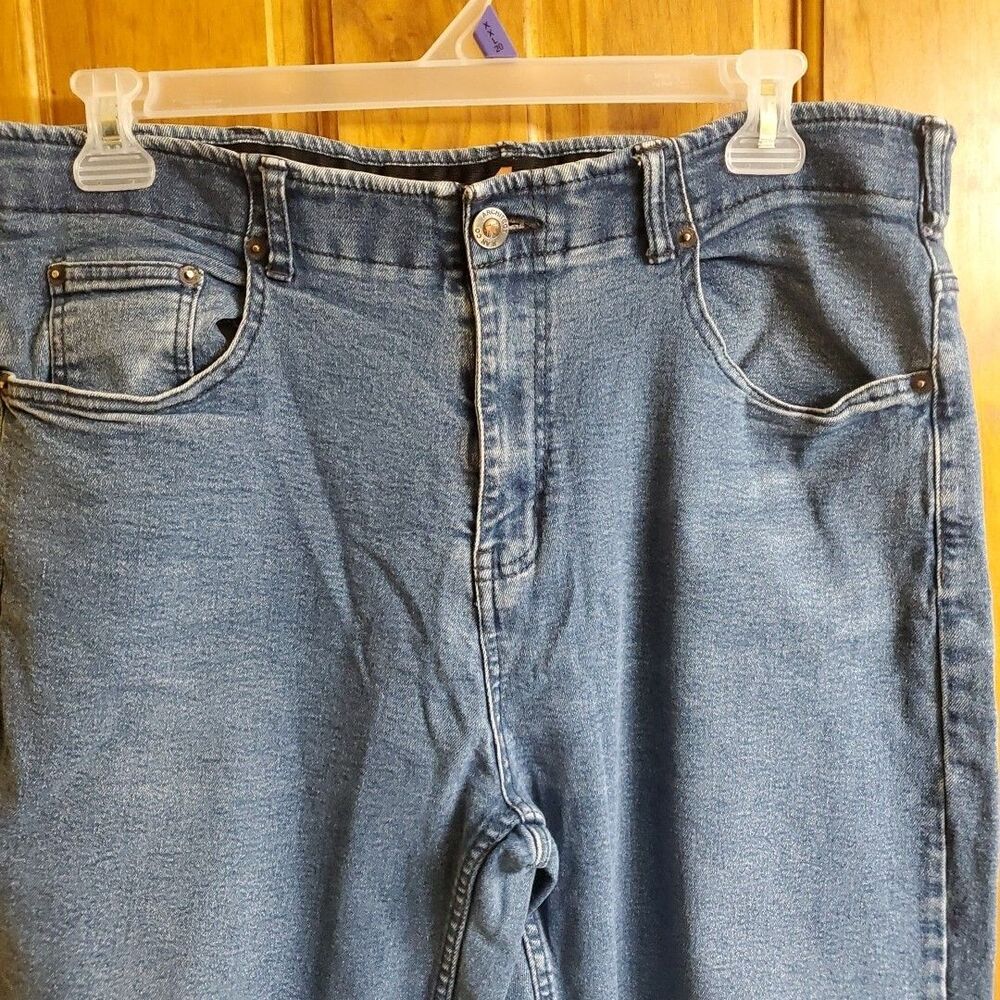 Architect Premium Jeans Mens Sz 38x29 Active Flex Straight Fit Faded‎ Blue Denim